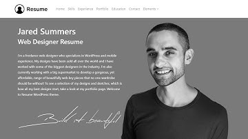 Resume WordPress Theme - Responsive CV Template - Site Builder