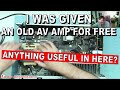 I was given an old AV AMP for free. Are there any useful components to SALVAGE?