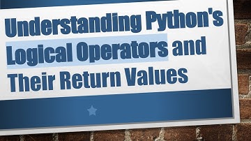 Understanding Python