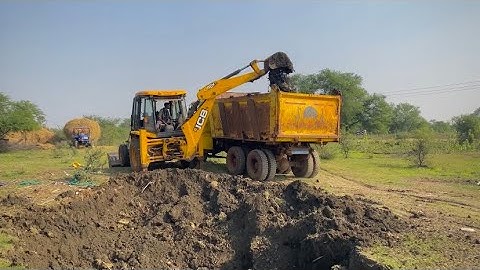 Jcb 3dx Backhoe Loading Mud Ashok Leyland Truck | Jcb Mud Loading | Jcb video