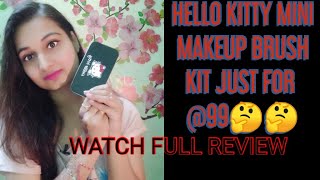 Hello Kitty mini make-up brush set review|best make-up brush kit review|makeup brush travel pack