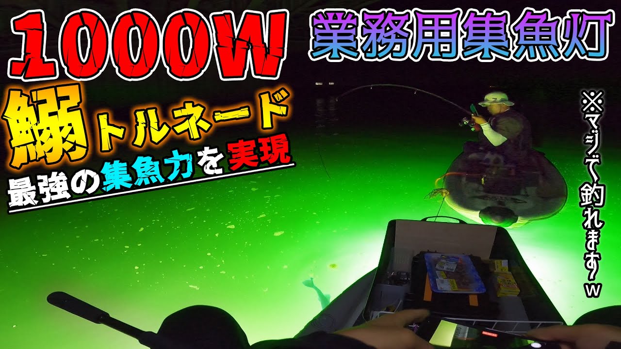 業務用1000wの集魚灯の威力！鰯トルネードに大型魚が寄りまくる！釣り場は自分で作る時代だ！新たなジャンルSUP集魚灯！