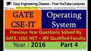 2 process synchronisation problem - GATE 2016 Operating System Solutions Part 4