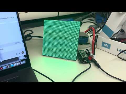 Raspberry Pi Pico W connected to a RGB Pixel Matrix - Test Program.