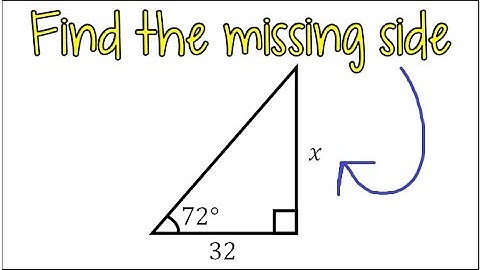 Find the SIDES of a right triangle using Sine, Cosine, & Tangent