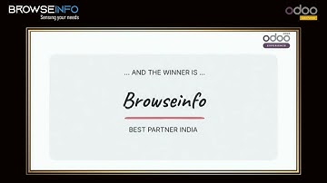 Odoo Best Partner Award 2024 | BrowseInfo | Top #odoo  Partner Company in India | Experience Winner