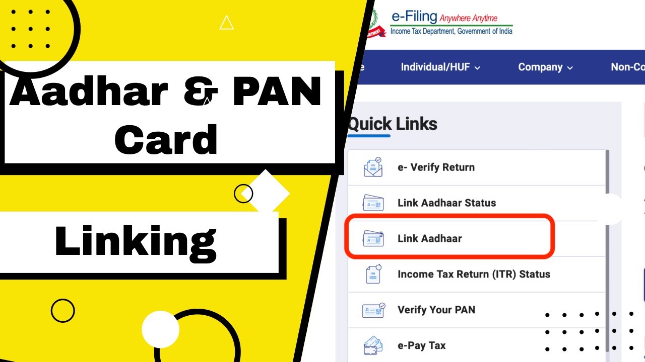 💥Link Pan Card To Aadhar Card 2023 | Pan-Aadhaar link online easy steps ...