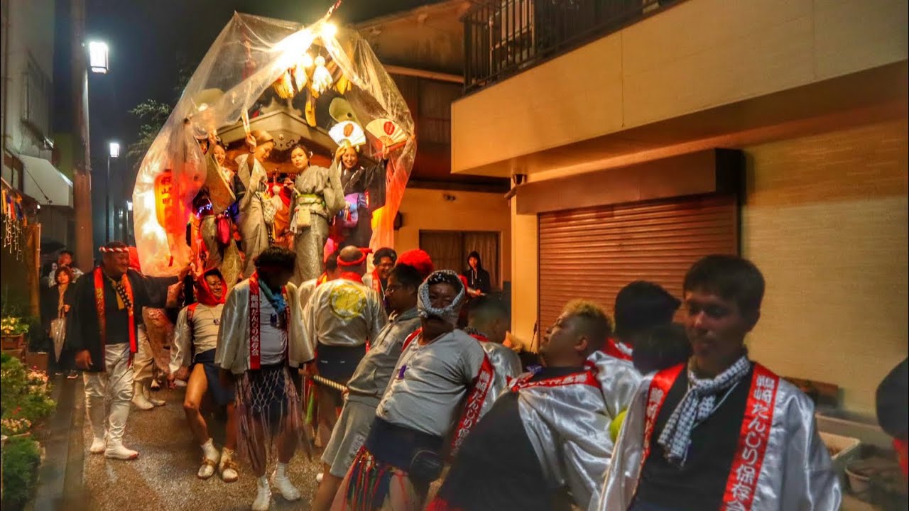 令和7年   兵庫県淡路市  岩屋春祭り 本宮  鵜崎だんじり 帰還への道中  神輿と練り