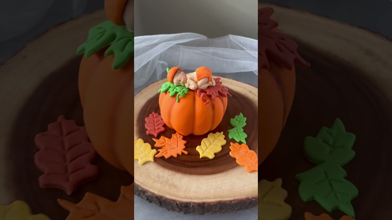 Fall theme baby shower cake topper 