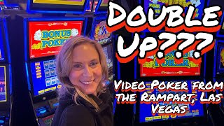 Double up and get up???  Lets see if Suzanne can do it... Video Poker action from Rampart Las Vegas! screenshot 5