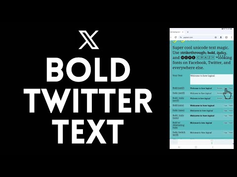 How to Bold Twitter Text?