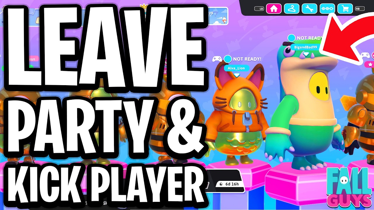How to Leave Party & Kick Player in Fall Guys - Full Guide - YouTube