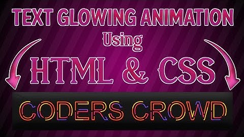 Text Animation Using HTML & CSS || CSS Text Animation || Ashutosh Python