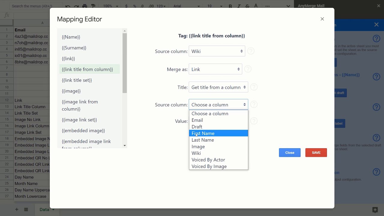 Gmail Mail Merge Mapping Editor Walkthrough YouTube