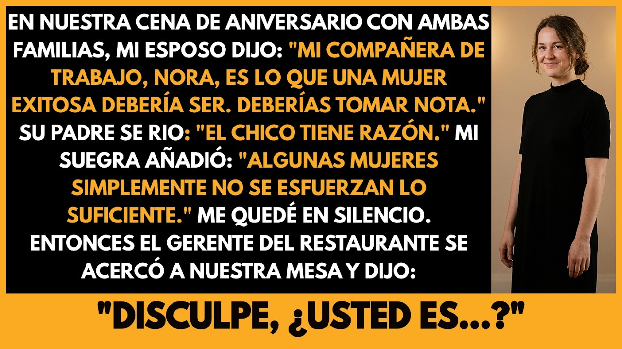 Mi Esposo Me Comparó Con Su Compañera en Nuestro Aniversario — Pero Cuando El Gerente Se Acercó…