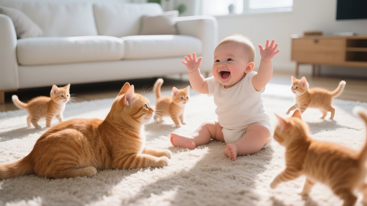 Самая чистая дружба: моменты с кошкой и малышом, которые вы никогда не забудете.