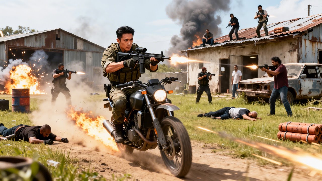 【Youth Movie】特種兵王騎著機車殺進毒梟基地，爆殺毒販，繳獲百噸炸藥！#電視劇 #經典#杨洋