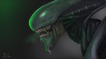 Drawing The Alien | Timelapse | Xenomorph | Procreate