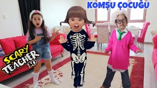 ESMA KOMŞU KIZI PELİNSU'YU SCARY TEACHER EVİNDEN KURTARDI ماما ...