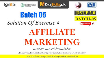 affiliate marketing exercise 4 batch 05 | dstp 2.0 batch 05 affiliated marketing exercise 4 solution