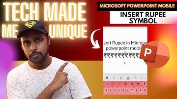 How to insert Rupee symbol in Microsoft powerpoint mobile | insert Rupee symbol on powerpoint mobile