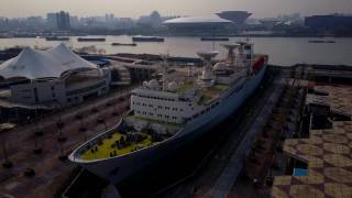 Yuan Wang-class tracking ship - Mavic Pro (4k)