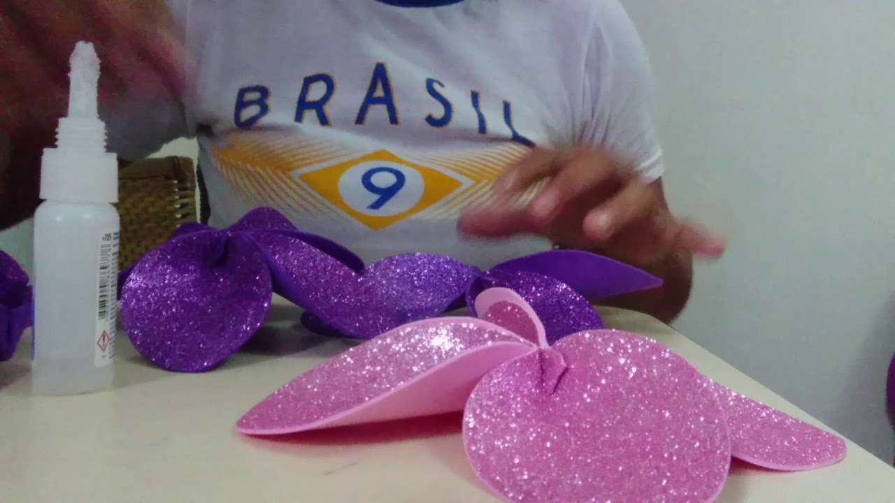 Flores de eva com brilho