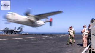 Aircraft Recovery onto USS George H.W. Bush (E2-C, F/A-18, EA-6B, C2)