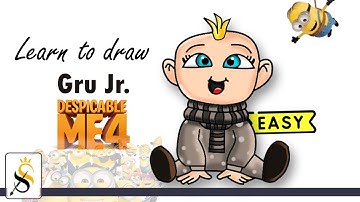How to Draw Felonious Gru Jr. from Despicable Me 4 – Easy Step-by-Step Tutorial