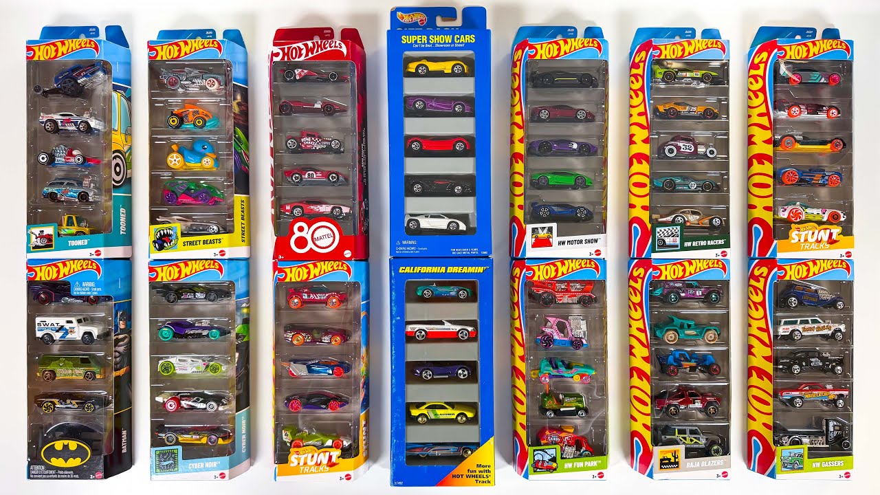 Распаковка подарочных наборов Hot Wheels из 5 машинок!