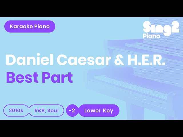 Daniel Caesar, H.E.R. - Best Part (Lower Key) Piano Karaoke class=