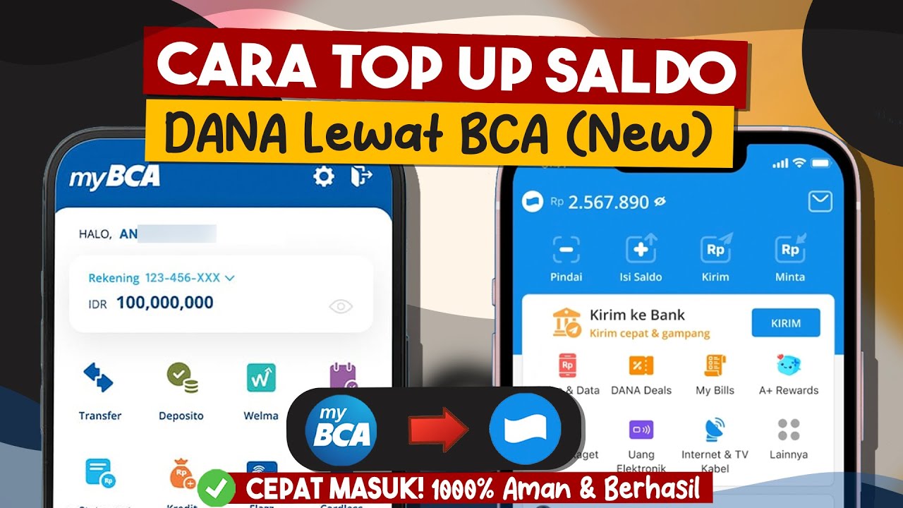 Cara Top up Saldo DANA Lewat BCA | Cara Transfer Saldo BCA Ke DANA