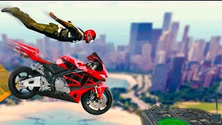 Bike racing on impossible tracks with all crazy bike stunts games 3d screenshot 3
