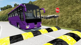 Flatbed Trailer Cars Transportation with Slide Color  Cars vs Deep Water  BeamNG.Drive #1