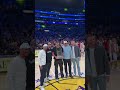 The Dodgers Brought the World Championship Trophy to the Lakers Game! #dodgers #lakers