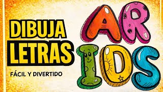 Cómo Dibujar LETRAS ORIGINALES en 3D 