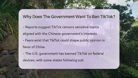 Why Does The Government Want To Ban TikTok? - Everyday-Networking