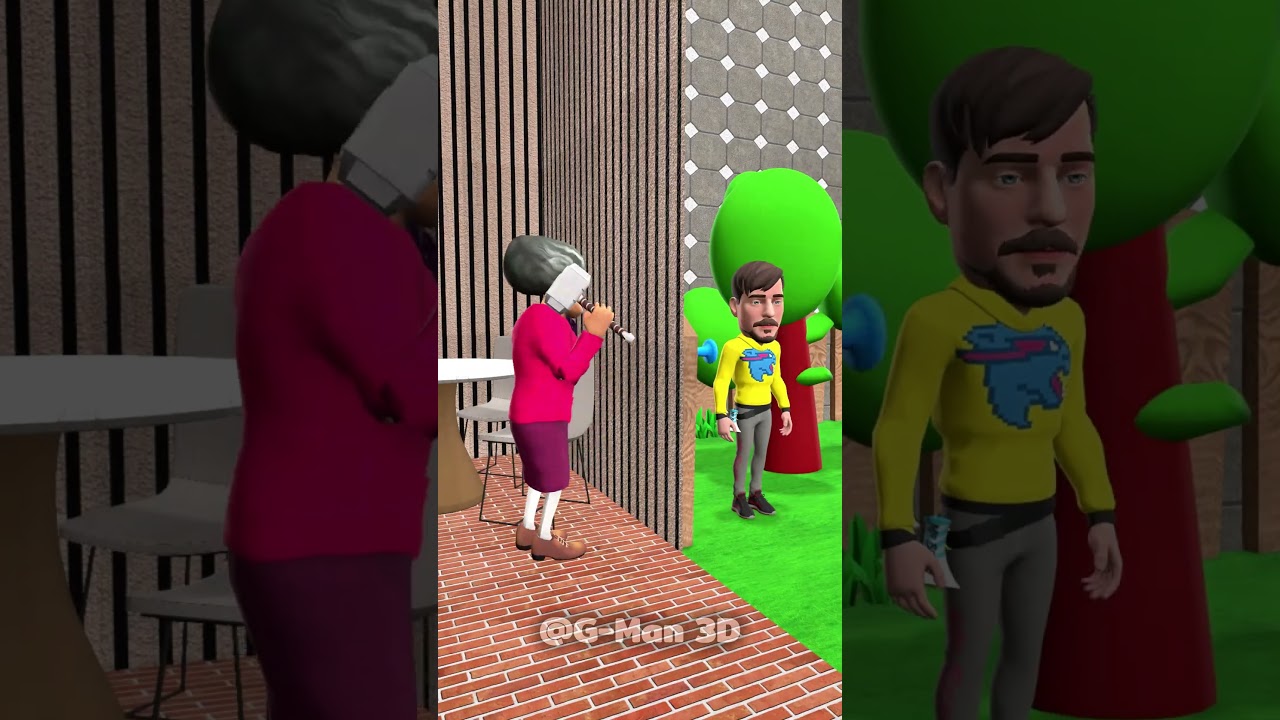 Teacher Scary 3D and Mr Beast funny video moments nail 😁😁😁 