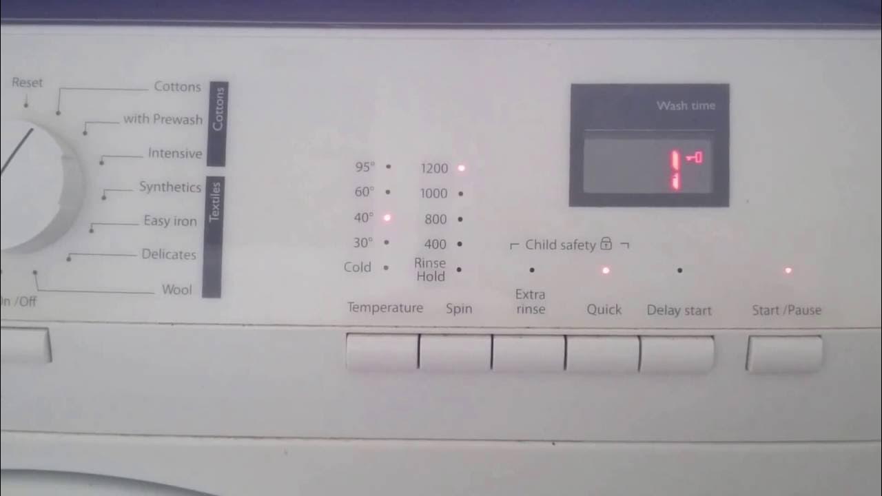 John Lewis 7KG 1200 spin washing machine demo spinning JLWM 1205 YouTube
