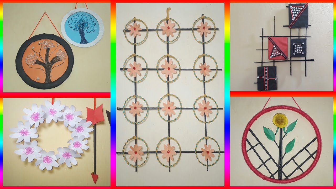 5 Wall Decoration Ideas Handicraft Making at Home Room Decor Handicraft