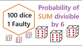 Probability | 99 fair dice and 1 faulty die, Find the probability of sum divisible by 6 Hard problem