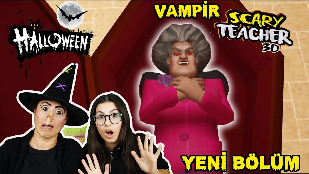 KORKUNÇ ÖĞRETMEN VAMPİR OLDU ! SCARY TEACHER 3D GAME HALLOWEEN BÜYÜK ŞAKA YENİ BÖLÜM EYLÜL LAL