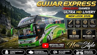 NEW HD LIVERY GUJJAR EXPRESS DOWNLOAD | PAKISTANI BUS SKIN BUSSID GAME #balochgames  screenshot 4