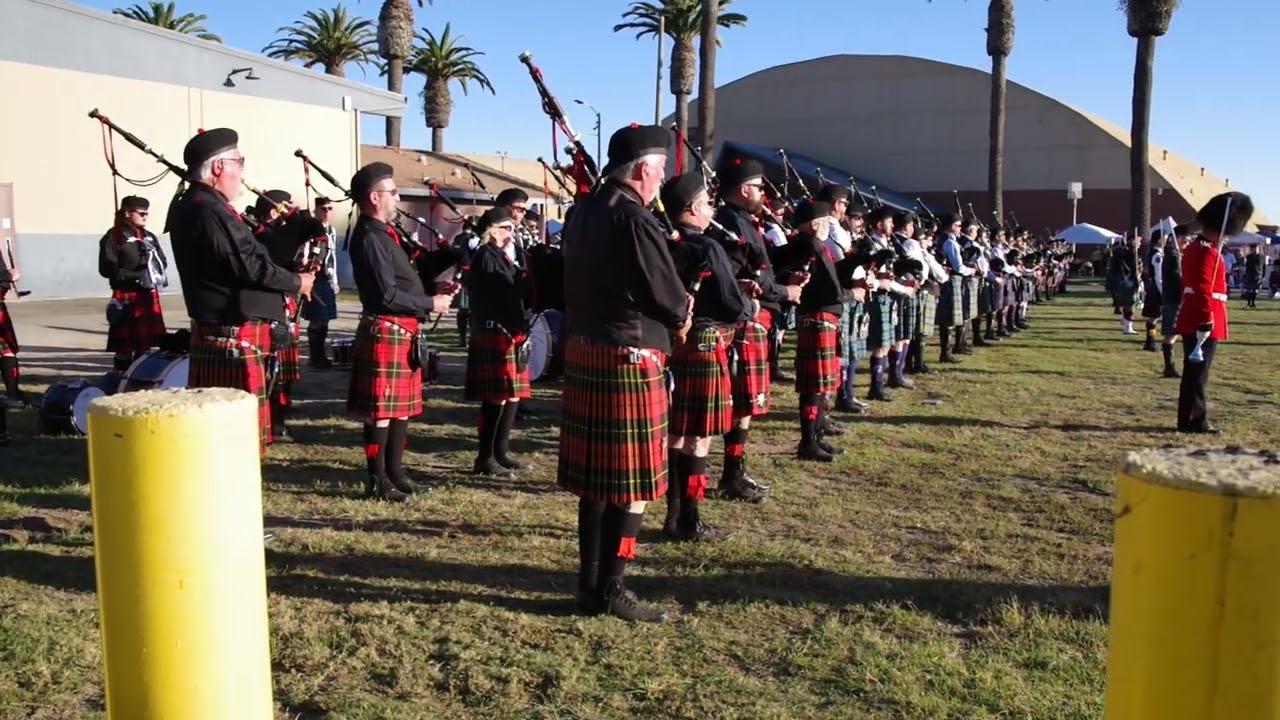 2023 Seaside Highland Games - Massed Bands Closing Ceremony - Amazing Grace