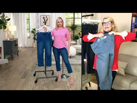Isaac Mizrahi Live! True Denim Pull-On-Crop Baby Boot Jeans on QVC