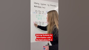 Solving systems by elimination with multiplication part 2! #math #iteachalgebra #algebra