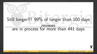 2015 OpenStack Summit Tokyo - Jesus M  Gonzalez Barahona – Who to blame for long code reviews