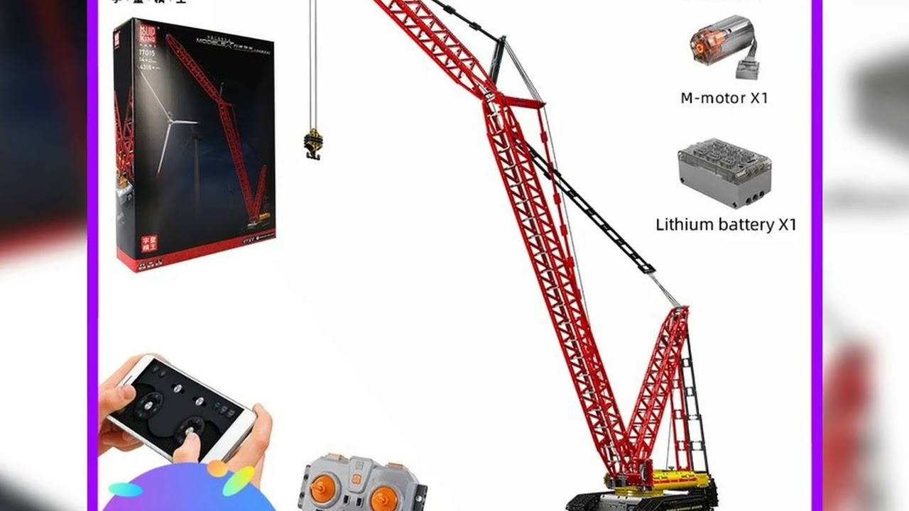 A must-have product! Mould King 17015 Technical Car Toys The APP&RC Motorized Crawler Crane Liebhe