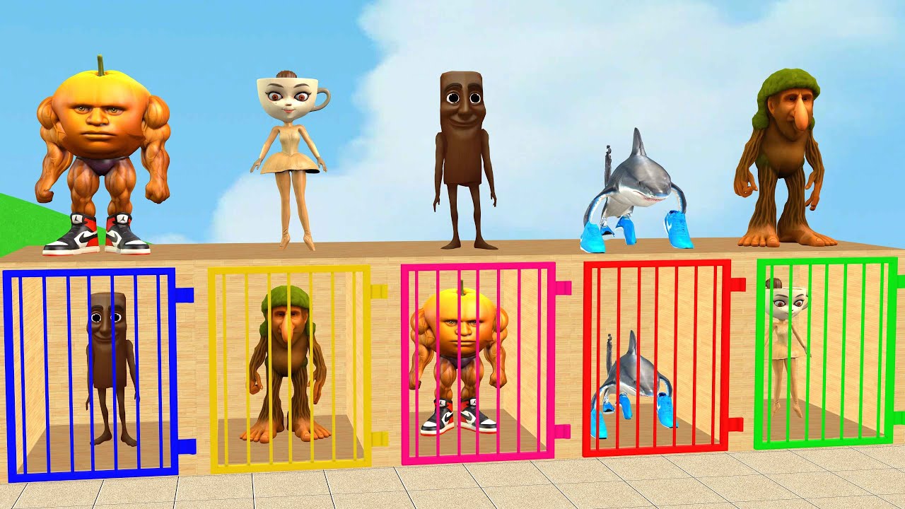 Long Slide Game With Cow Elephant Gorilla Hippopotamus Tiger 3d Animal Game Funny 3d Animals