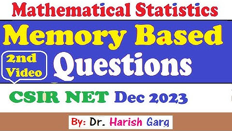 Memory Based Question | CSIR NET Dec 2023 | Short Cut Tricks